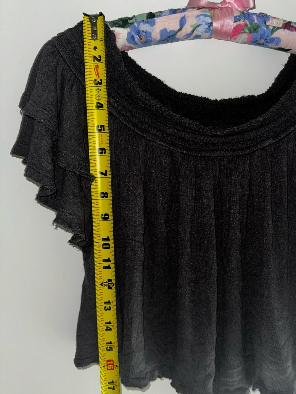 Free People Off-Shoulder Ruffle Crop Top - Picture 6 of 14
